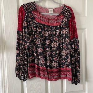 Knox Rose - XXL Red and Black Long Sleeve